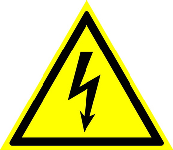 W08 внимание! опасность поражения электрическим током (пластик, сторона 300 мм) - Знаки безопасности - Предупреждающие знаки - магазин "Охрана труда и Техника безопасности"
